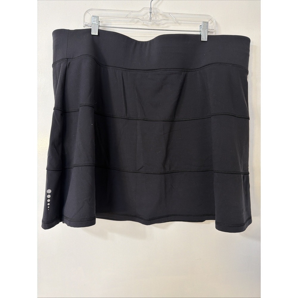 TALBOTS PICKLEBALL SKORT NWT SZ  3X KNIT BLACK NYLON SPANDEX Golf Hiking‎ - Picture 3 of 8